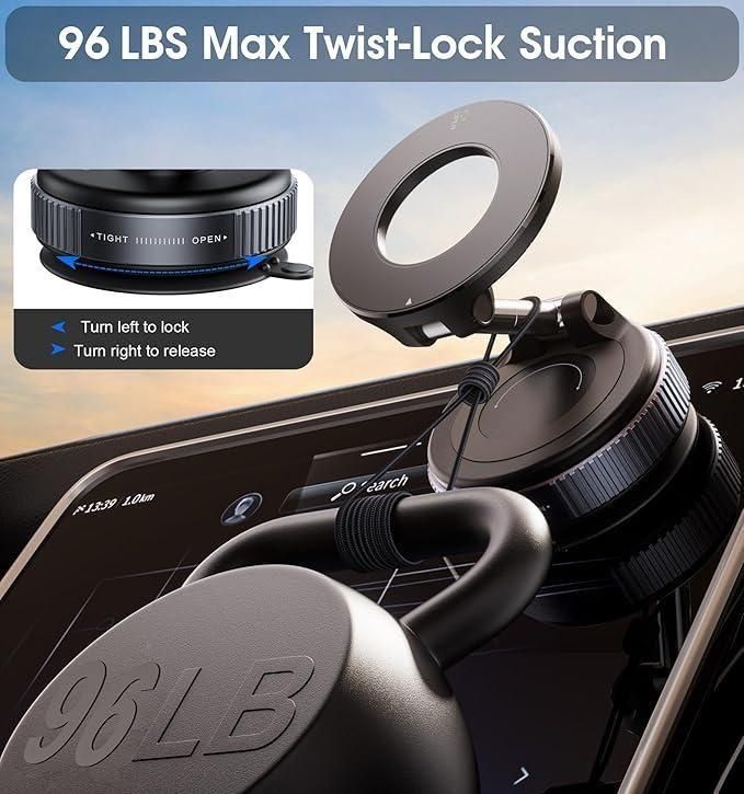 2025 Newest 360° Vacuum Magnetic Phone Holder